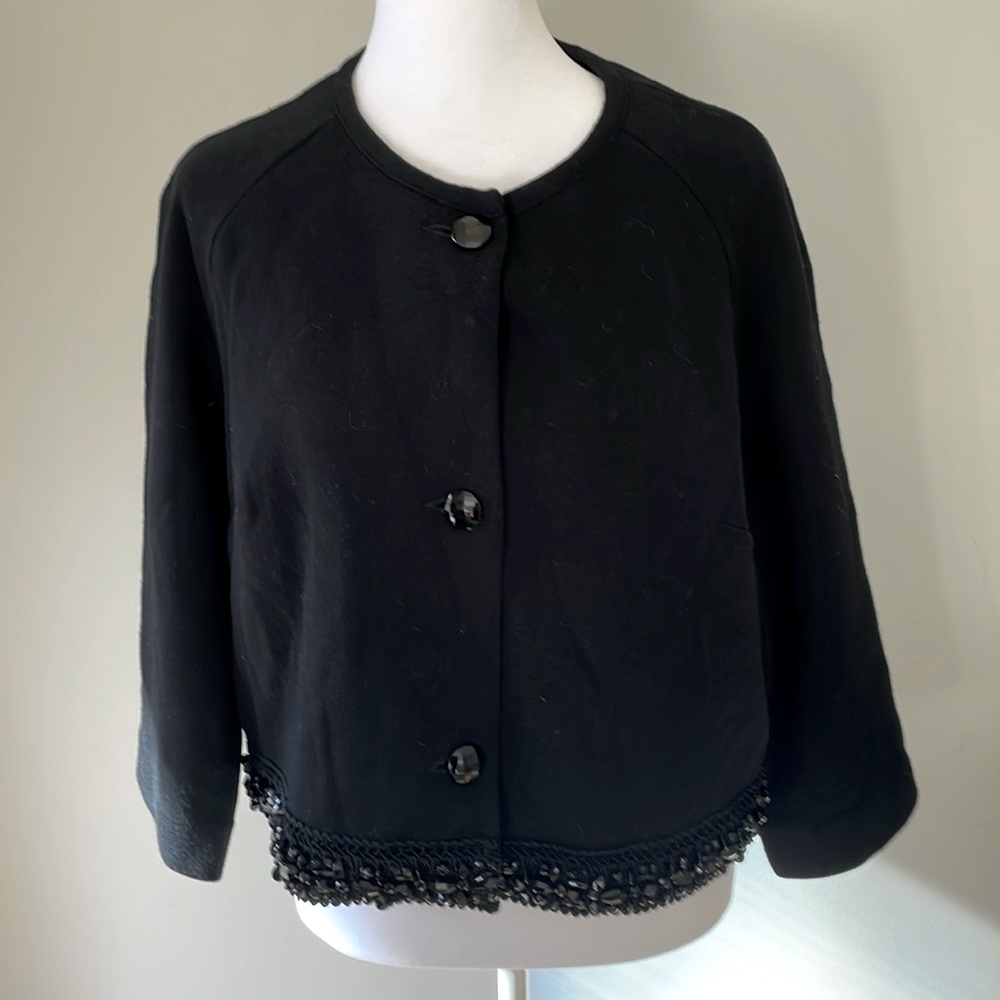 Vintage wool beaded sweater jacket